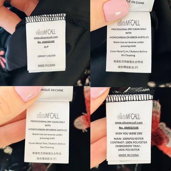 Alice McCall Wish You Were Here Mini Dress Sugar Plum Floral Black 4 US Women’s - Picture 7 of 11